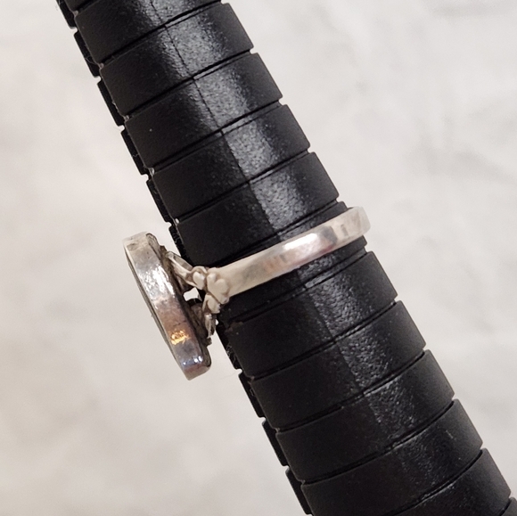 Vintage Silver Abalone Bracelet Ring Set - Picture 11 of 14